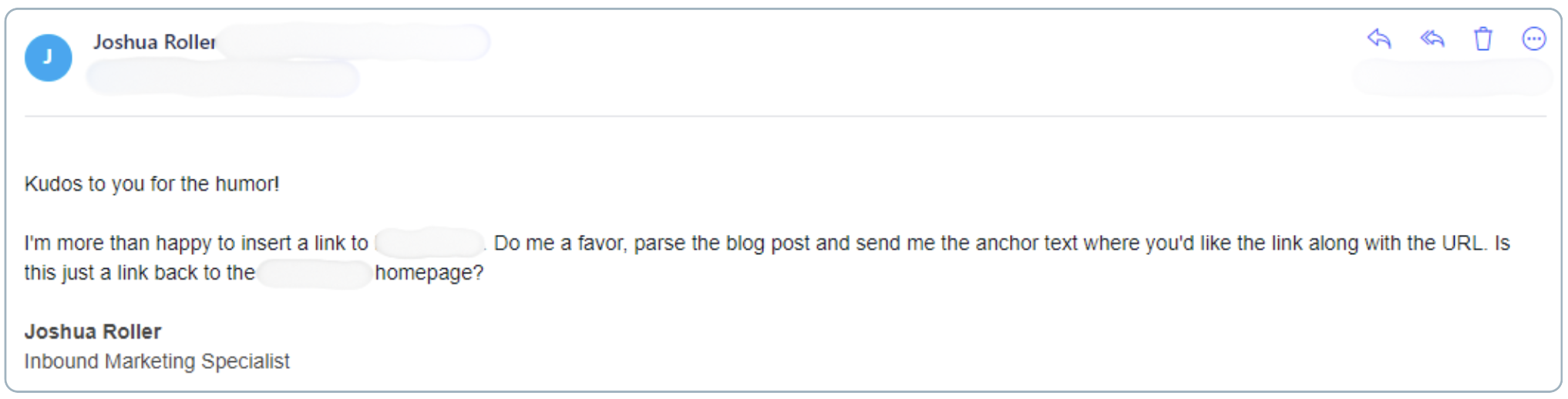 Email example showing positive Growth Partners Media client outreach response