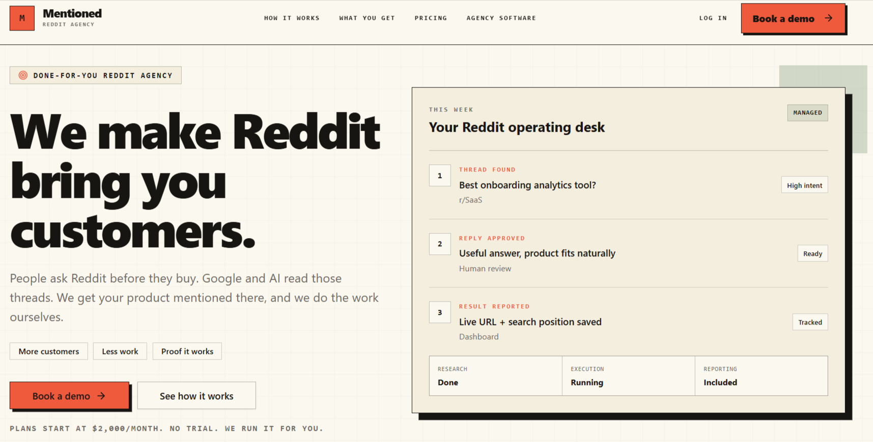 Mentioned Home Page Screenshot